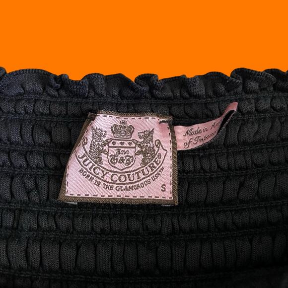 00's vintage black terry cloth y2k baby doll mini dress SMALL juicy couture - Picture 6 of 7